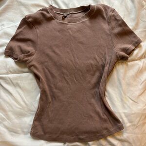 SKIMS Brown Short Sleeve Tee